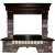 Каминокомплект InterFlame Экстер Rock Beige/Black (темный дуб)+Panoramic 25 в Абакане